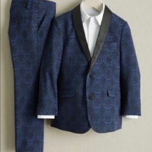 Blue and Black Brocade Suit/Tux. Chasing Fireflies. Appaman